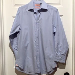 Men’s Thomas PINK blue dress shirt size 15 1/2